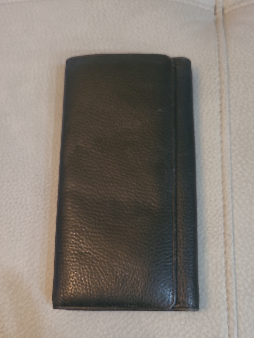 Tusk Classic Black Leather Long Wallet Leather